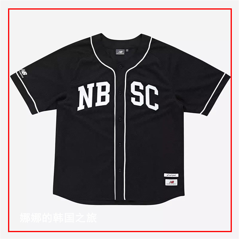 韩国代购NEW BALANCE男女同款足球服透气速干棒球服短袖运动t恤