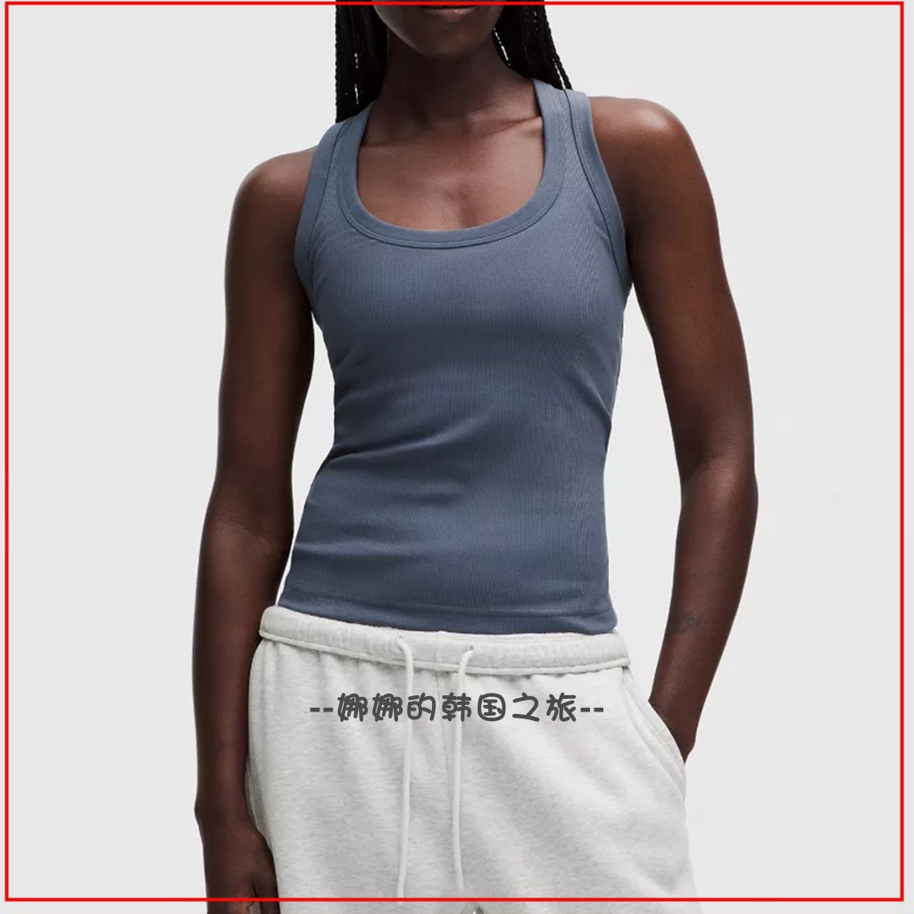 露露乐蒙透气棉圆领运动背心女