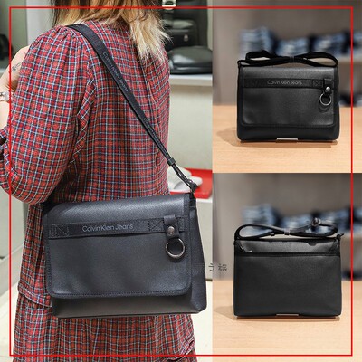 Calvin Klein Jeans韩国直邮23夏男女翻盖大容量休闲邮差包HH3783