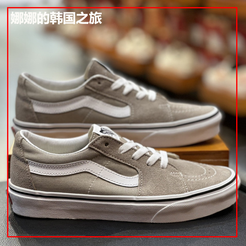 VANS范斯灰色翻毛皮休闲滑板鞋
