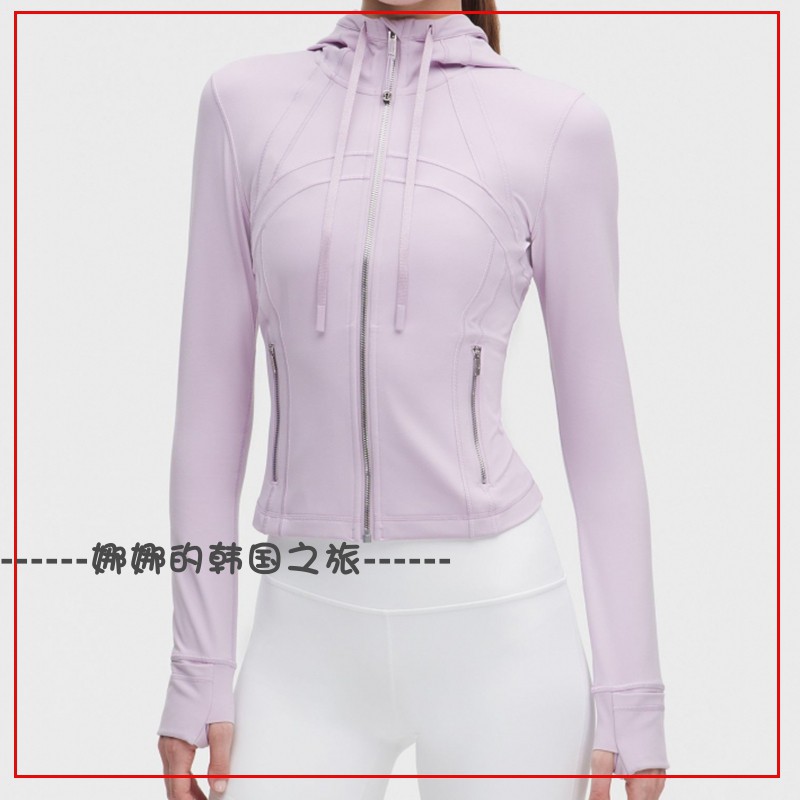 韩国代购lululemon Define 女士短款连帽夹克轻薄防晒外套LW3JDIS图片
