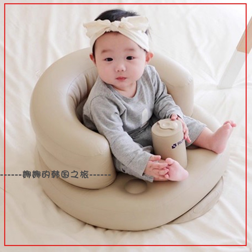 韩国代购Richell利其尔婴儿学坐椅充气沙发宝宝座椅练坐神器坐立