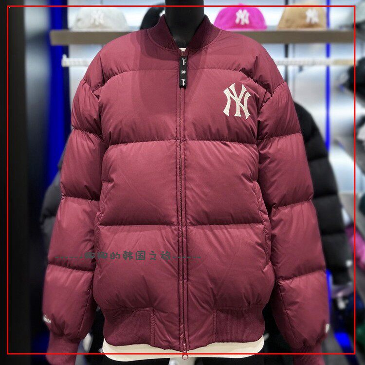 刺绣棒球领羽绒服外套