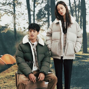 韩国代购TBJ男女羊羔毛领轻便保暖鸭绒运动休闲羽绒服T204DW100P