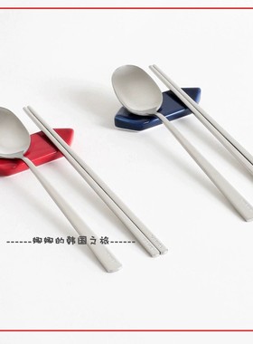 韩国代购进口不锈钢勺子筷子套装tackaon勺子筷子成人饭勺子