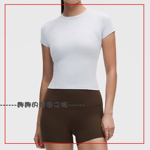 韩国代购lululemon露露乐蒙Ribbed Nulu 女士罗纹短袖T恤LW3KTJS
