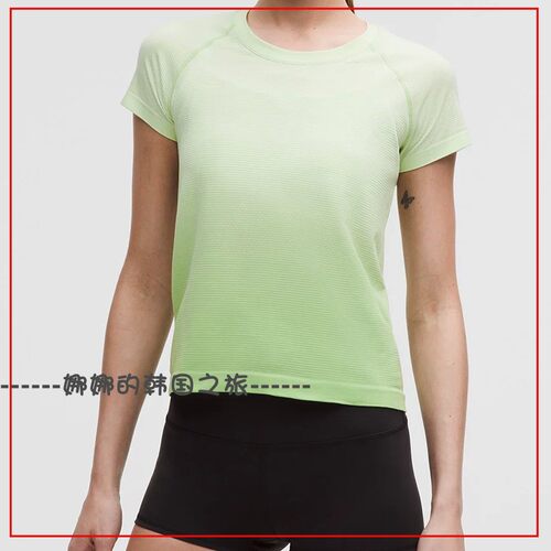 韩国代购lululemon露露乐蒙Swiftly Tech速干短袖T恤 2.0LW3JWPS