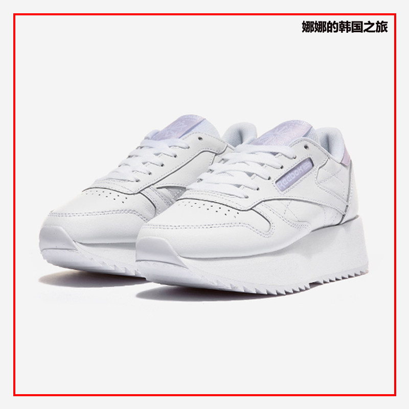 Reebok锐步女款厚底增高小白鞋