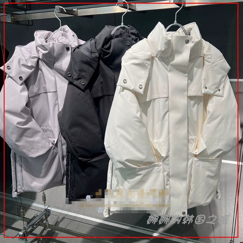 韩国代购正品冬季鹅绒保暖加厚羽绒服防风连帽外套女D4432SDJ98