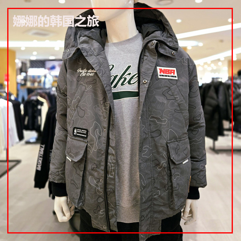 韩国代购特价正品NBA男女同款鸭绒羽绒服外套派克服N224DW002Z