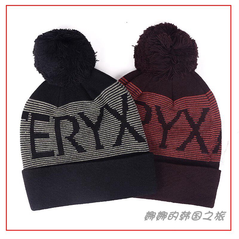 韩国代购ARC'TERYX始祖鸟男女帽子毛线帽秋冬保暖包头条纹帽27403