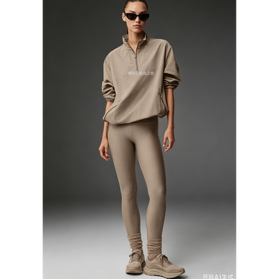 韩国代购Alo Takeaway 轻量半拉链户外休闲运动套头衫轻薄上衣