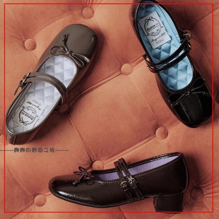 漆皮增高4cm日常粗跟单鞋 绑带蝴蝶结玛丽珍鞋 rockfish 韩国代购
