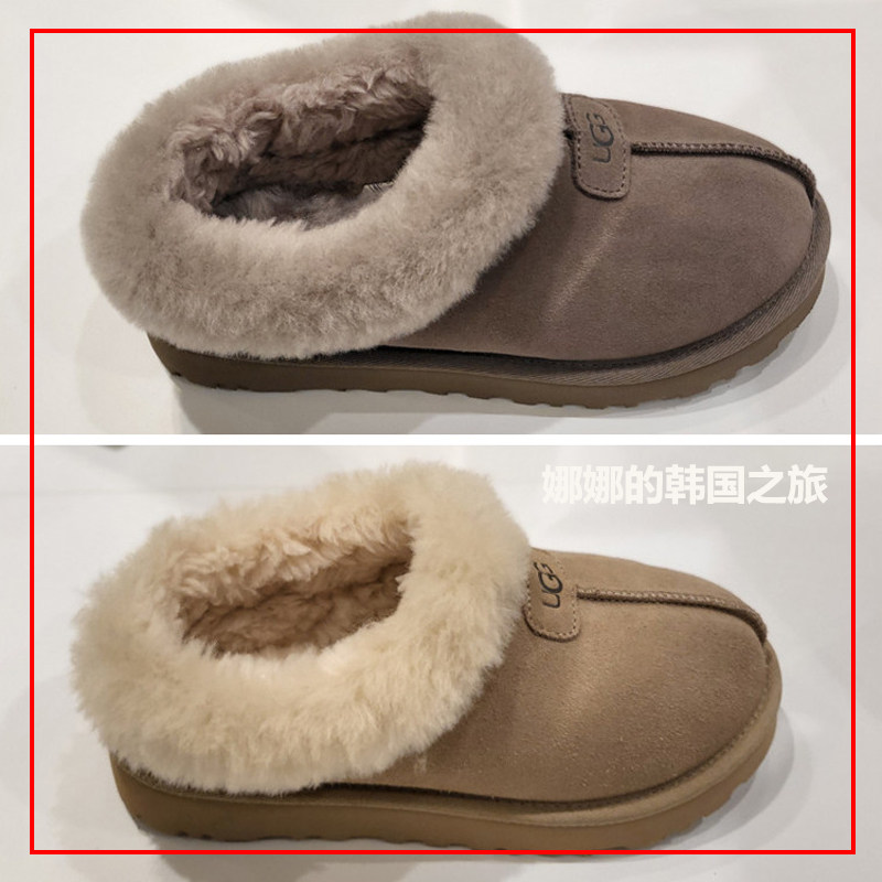 韩国代购正品UGG雪地靴新款低帮棉靴女包头拖毛毛拖鞋1134810