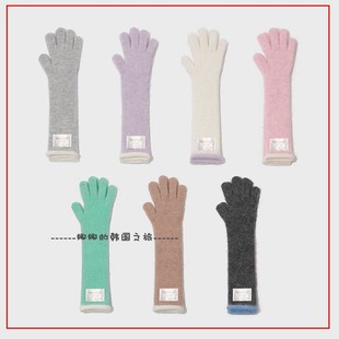 韩国代购rockfish秋冬绒毛长款手套舒适可爱少女甜美时尚单品保暖