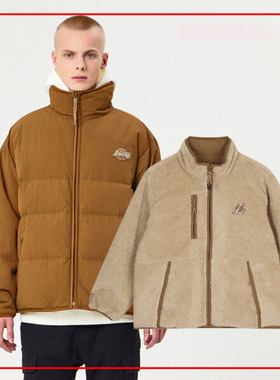 韩国代购特价正品NBA男女同款双面可穿棉服羊羔绒外套N214DW111P
