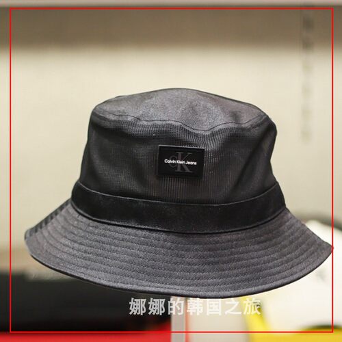 CK JEANS 韩国代购直邮 23春男女吸汗小标LOGO防晒渔夫帽K510466