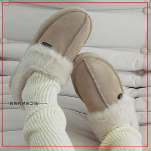 rockfish 毛毛棉鞋 毛绒绒雪地靴穆勒鞋 少女时尚 增高4cm 韩国代购