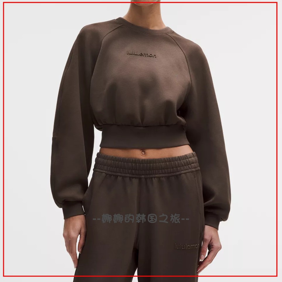 lululemon女士短款透气卫衣