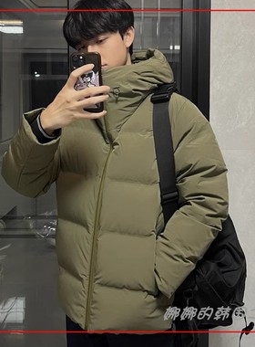 韩国代购综训运动健身男士保暖加厚羽绒服防风连帽外套D4491TDJ31