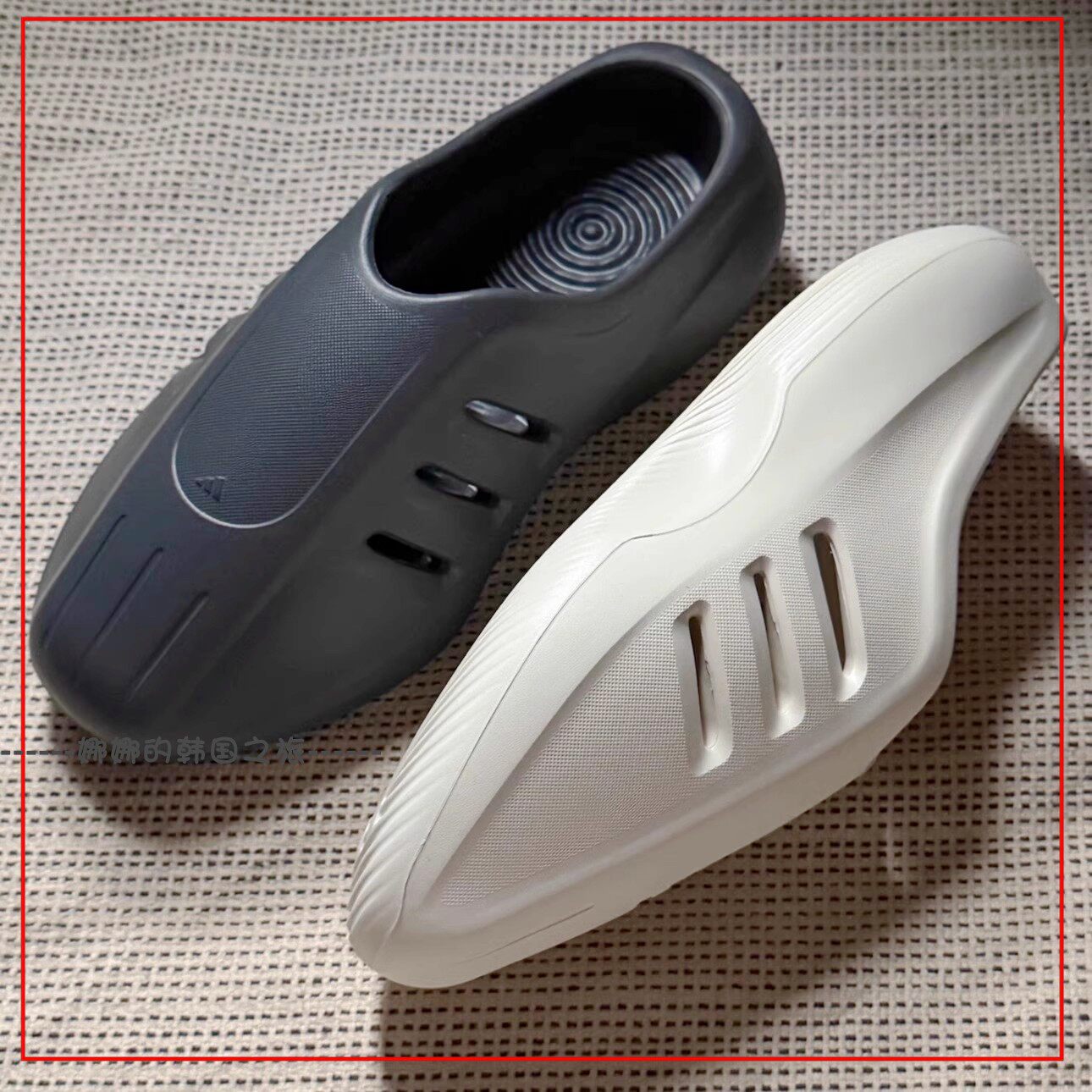 韩国代购Adidas阿迪达斯 IIINFINITY Slides 凉拖鞋经典穆勒拖鞋