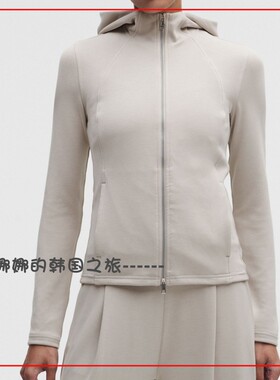 韩国代购lululemon 轻盈Softstreme全拉链连帽衫薄款外套LW3KGMS