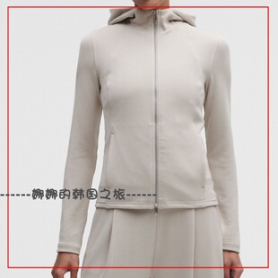 韩国代购lululemon 轻盈Softstreme全拉链连帽衫薄款外套LW3KGMS