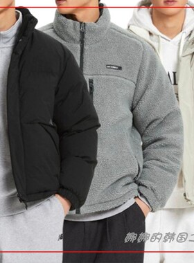 韩国代购NEW BALANCE冬季羽绒服男双面抓绒保暖厚外套NBNPE41133