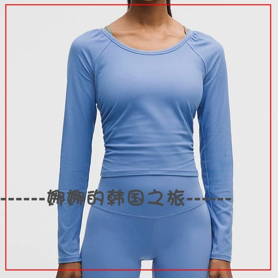 韩国代购lululemon露露乐蒙All It Takes 女士运动长袖T恤LW3KJVS