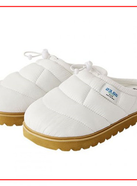 韩国代购 23.65新款 轻量休闲加绒丑萌圆头面包鞋拖鞋半拖男女