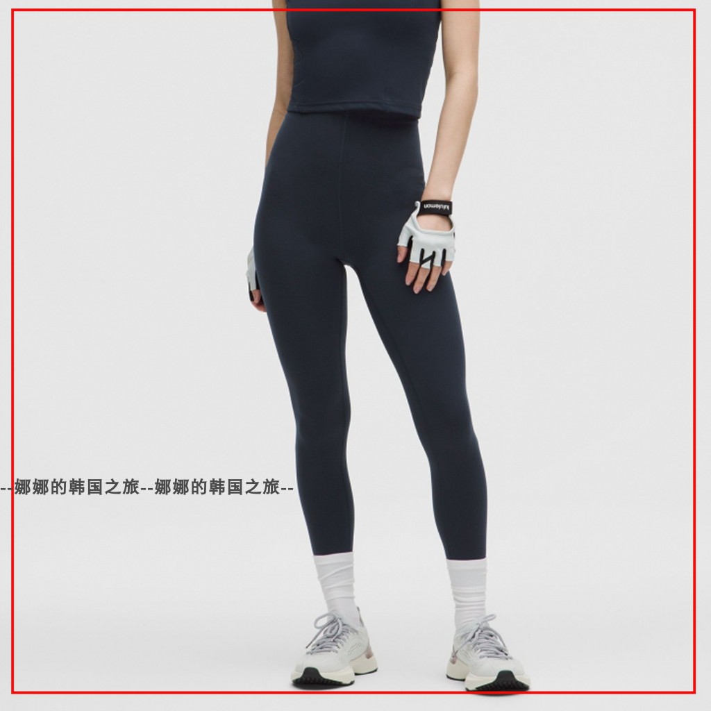 韩国代购lululemon Glow Up 女士运动超高腰紧身裤 24" LW5GM7A