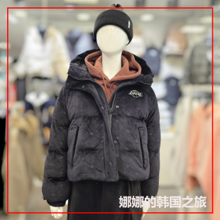 韩国代购NBA女款鸭绒羽绒服短款连帽休闲棉服外套N224DW720Z