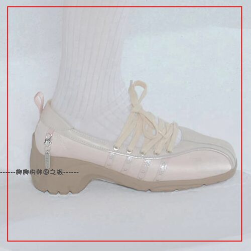 韩国代购rockfish联名illit复古芭蕾风增高4.5cm玛丽珍甜美休闲鞋