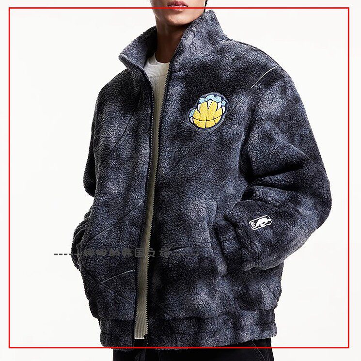 韩国代购JACK&JONES NBA通勤时髦宽松立领棉服外套棉服224409015
