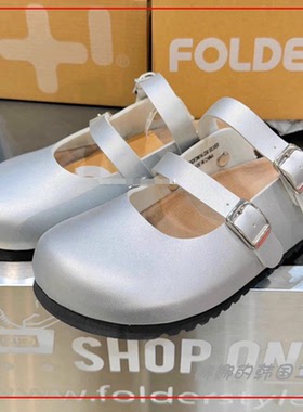 韩国代购日常单鞋Folder label D strap clog 勃肯鞋玛丽珍鞋两穿
