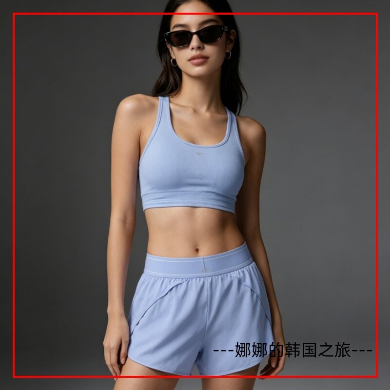 韩国代购ALO Ribbed Adore Tank运动背心吊带Match Point短裤套装