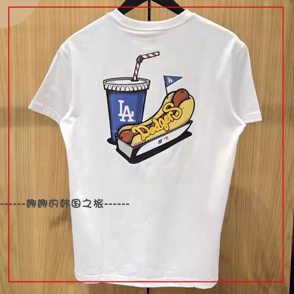 韩国代购MLB New Era 纽约洋基队印花圆领短袖T恤男女款12715376