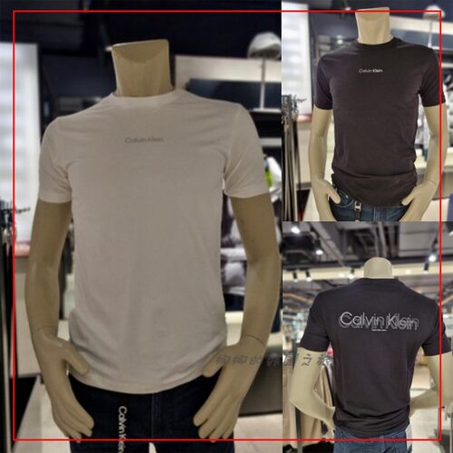 CK JEANS韩国代购直邮22春男圆领字母印花休闲修身短袖T恤J319782