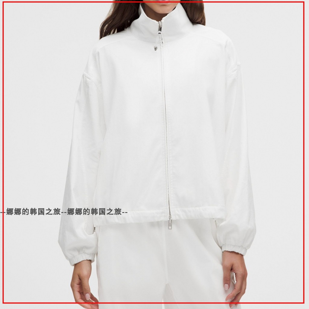 韩国代购lululemon LuluLinen 女士烟囱领夹克轻薄防晒衣LW3KHKS