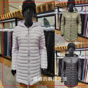NEPA 韩国代购直邮22春女士连帽户外中长款轻质鹅绒羽绒服7I22041