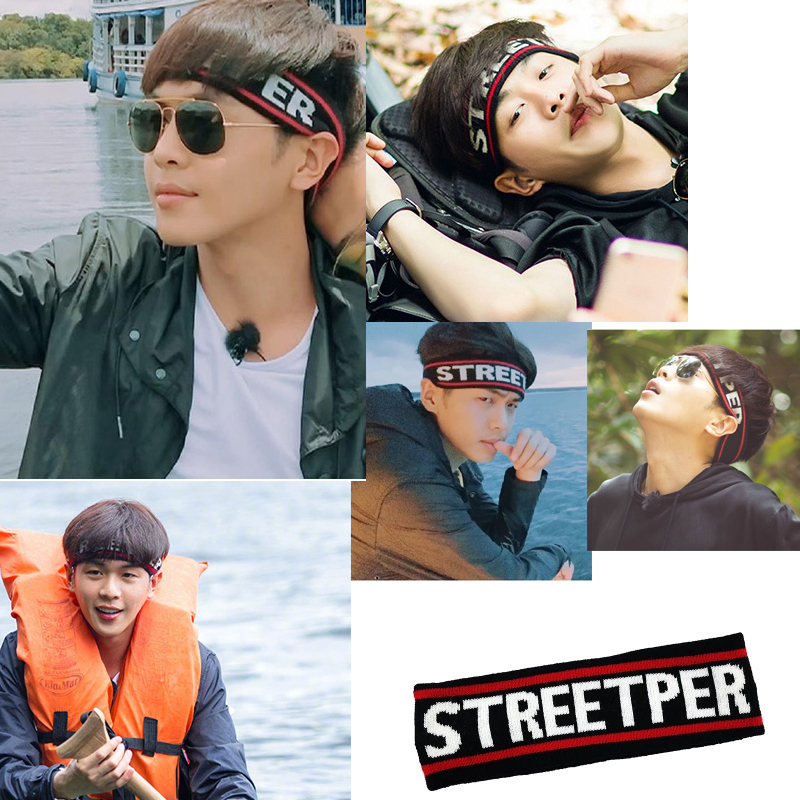 正品代购张若昀同款字母弹力发带