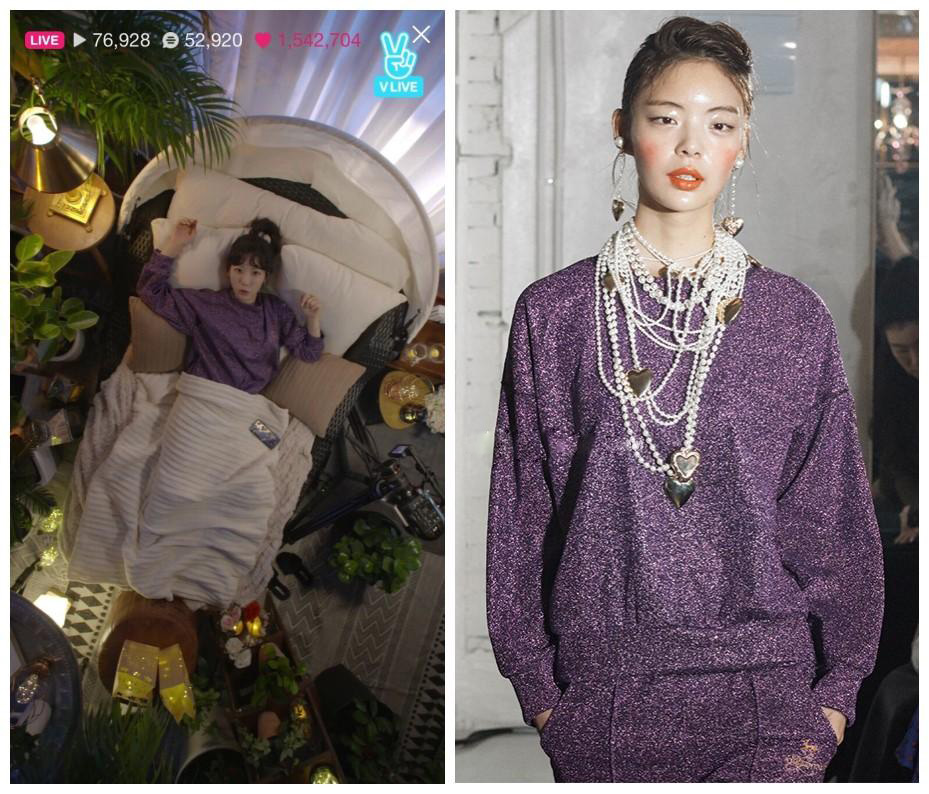 韩国设计师圆领卫衣吴妍书同款