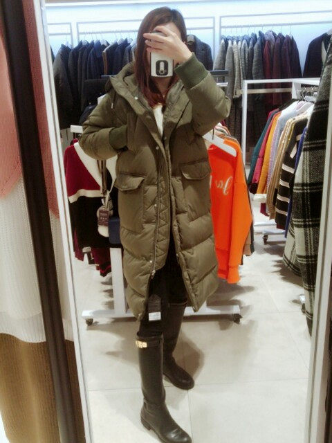 特价韩国正品代购Le shop冬连帽厚实保暖长款羽绒服三色LHAPD556