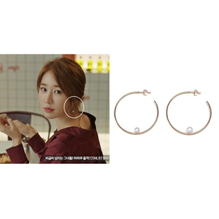 韩国正品代购孤单又灿烂的神-鬼怪刘仁娜同款小珍珠环形耳环