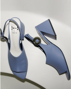 Yie夏新 Yuul 百搭手工鞋 粗跟鱼嘴高跟凉鞋 女 韩国正品 单鞋 代购