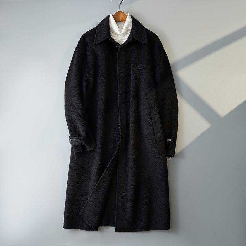 羊毛大衣男士呢子外套中长款