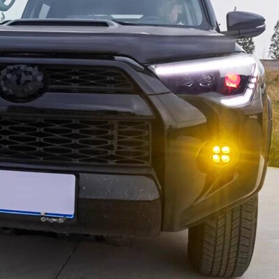 适用13-22年丰田超霸4RUNNER高亮LED大灯总成三透镜天使眼恶魔眼