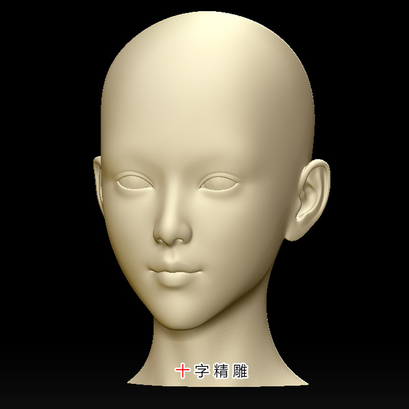 头雕bjd模型美女头部stl犀牛maya精雕273圆雕图ug面部3d打印数据