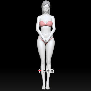stl美女手办圆雕图三维264bjd玉雕女性内衣3d打印素材新款精雕图