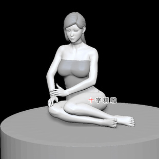 stl美女手办圆雕图三维265bjd玉雕女性内衣3d打印素材新款精雕图